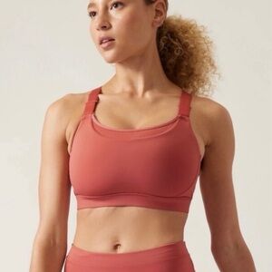 Athleta Ultimate Adjustable Sports Bra - Coral, Size M